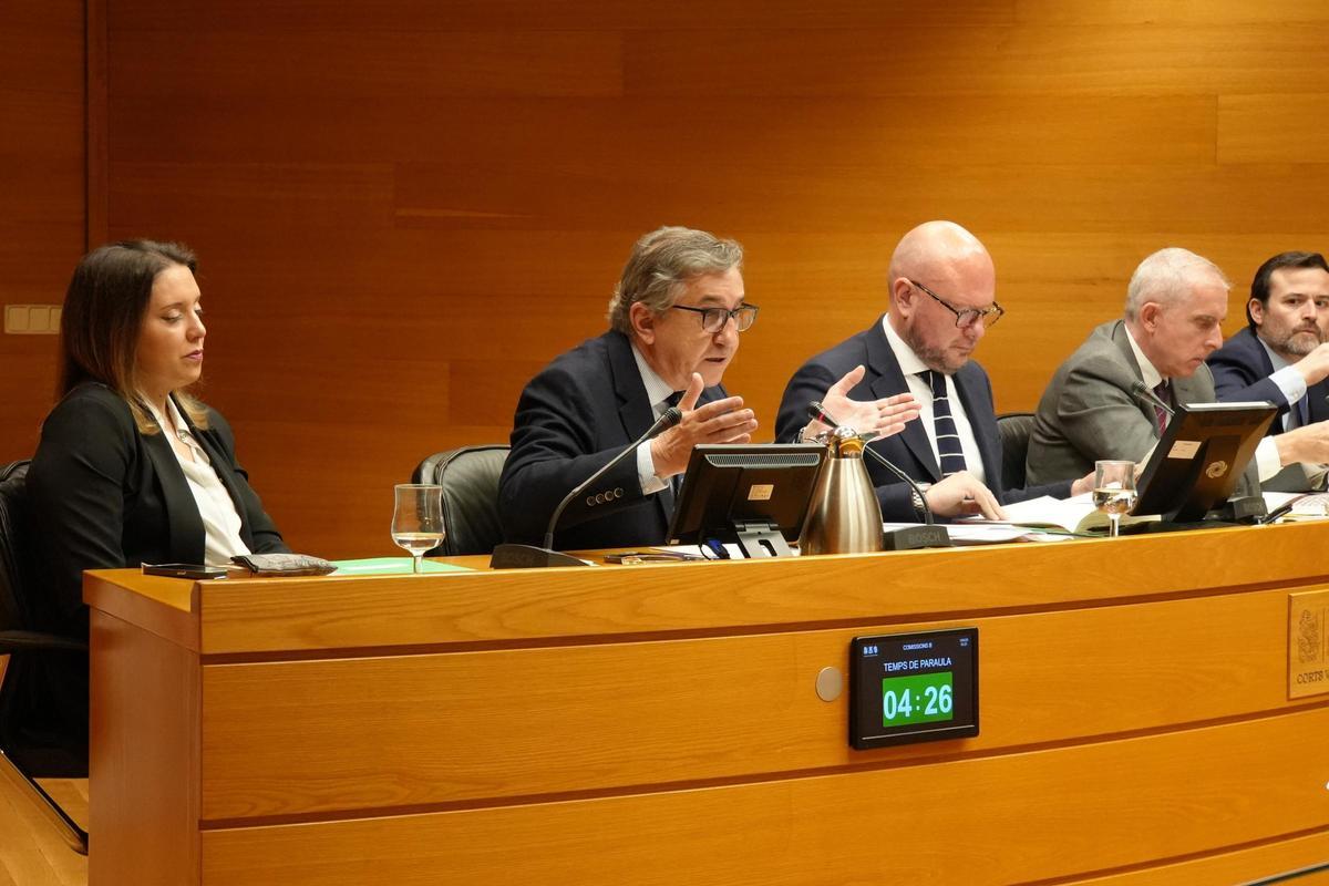 Rovira, este martes, defendiendo las cuentas de su departamento en las Corts.