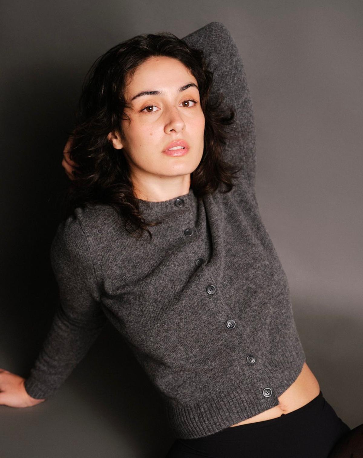 La actriz Andrea Reiriz, natural de Bueu.