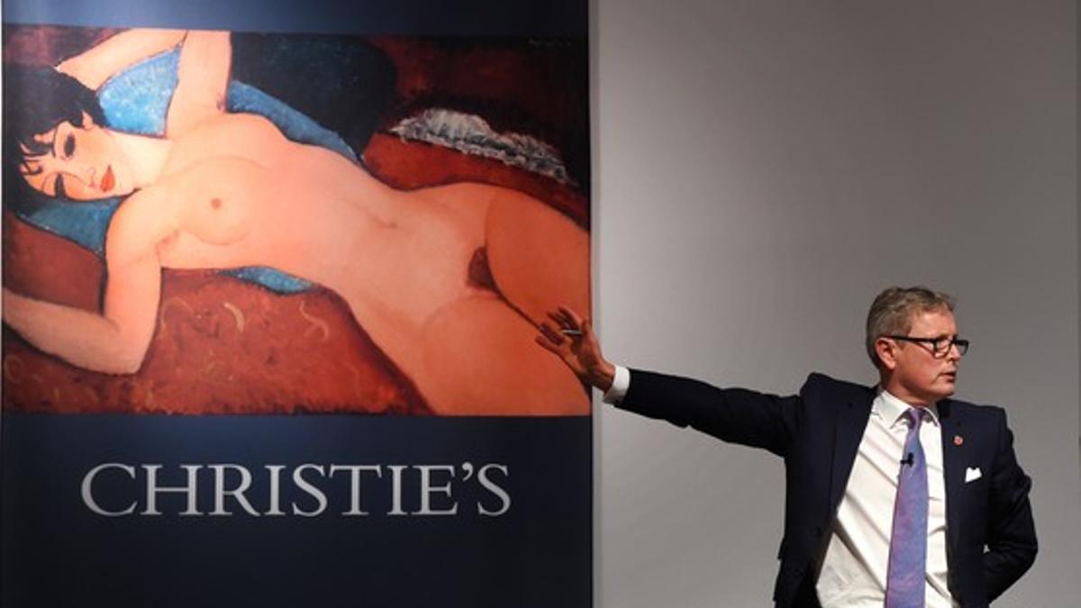 Subasta de Christie's donde el desnudo de Modigliani ha superado los 150 millones de euros.