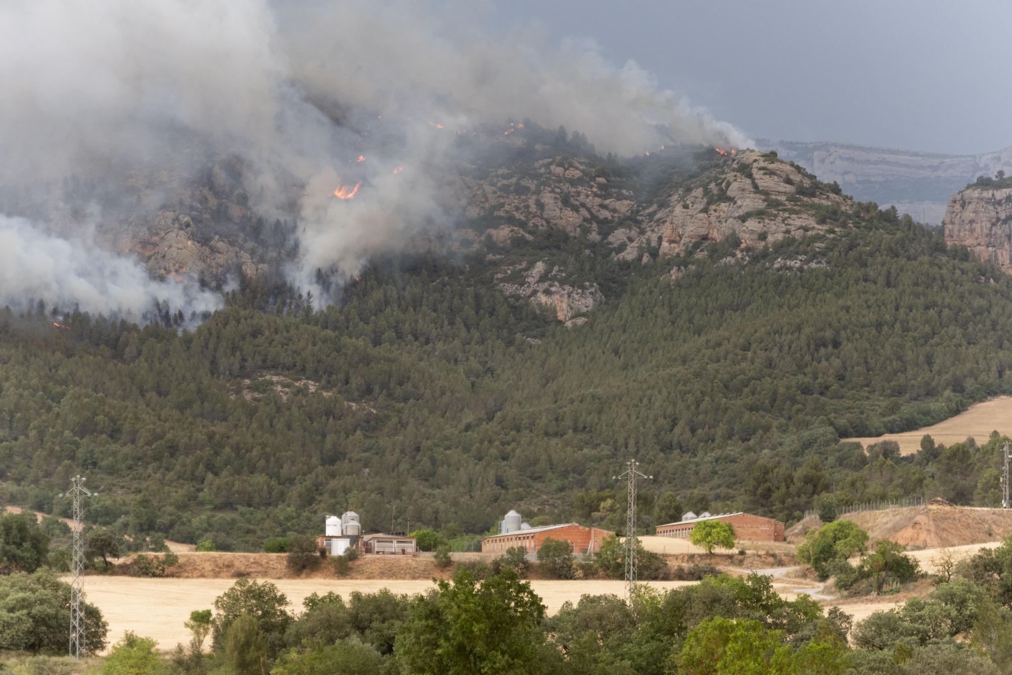 Incendio en Artesa de Segre, en Lleida)