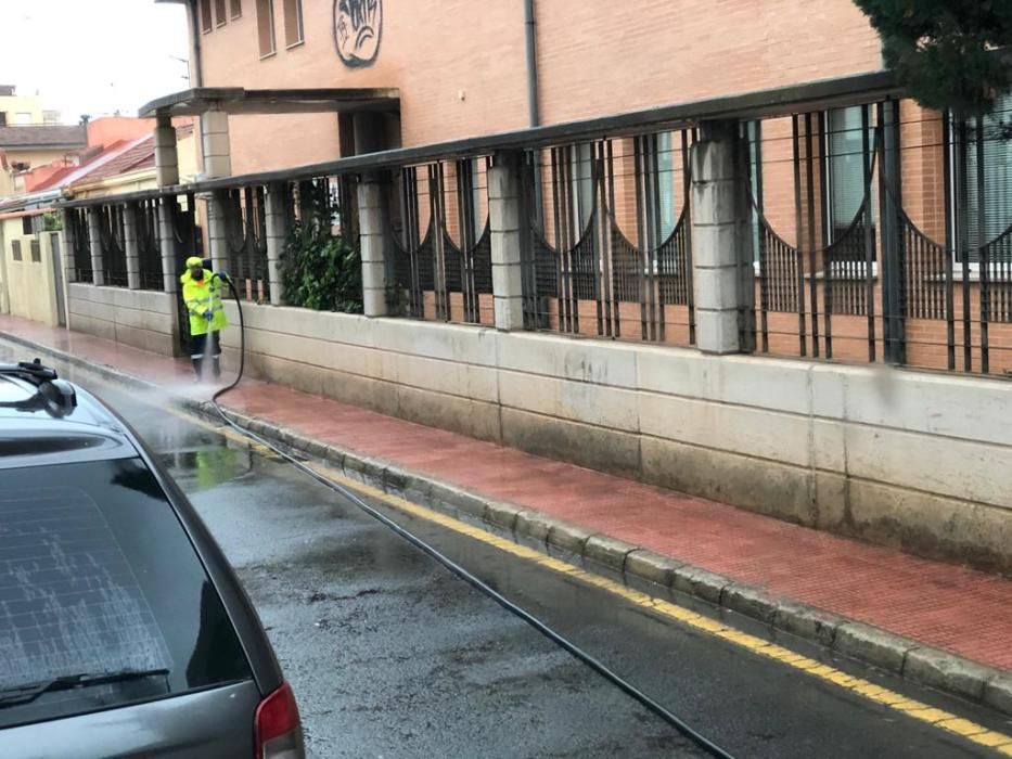 Desinfección de calles en Alicante