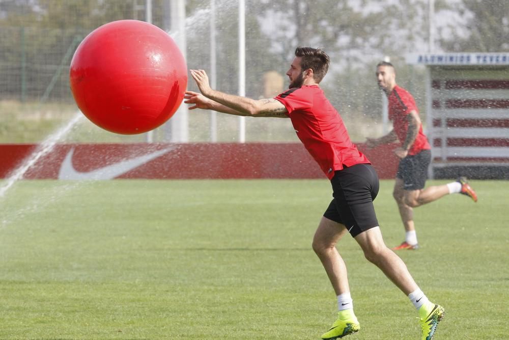 Entrenamiento del Sporting (sábado 27 de agosto)