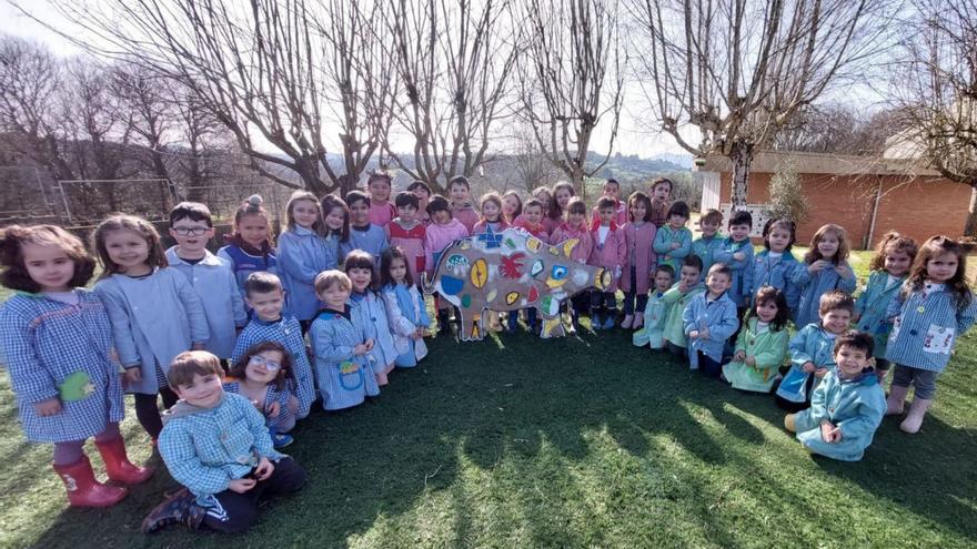 Arte e cocido da man dos máis cativos do CEIP Xoaquín Loriga