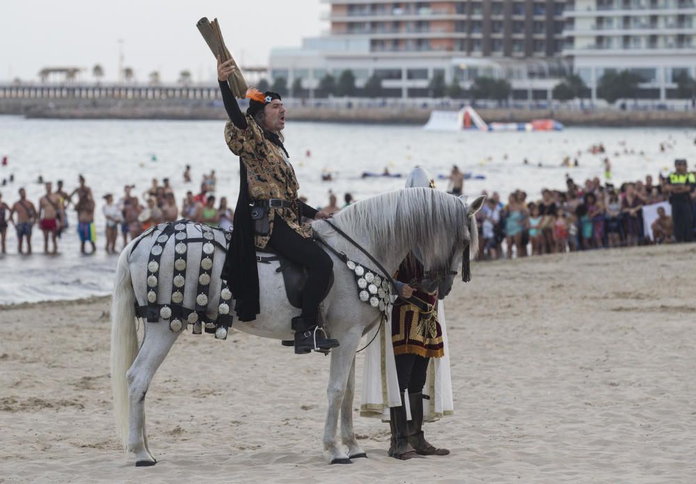 Desembarco de los Moros y Cristianos en la Playa de El postiguet