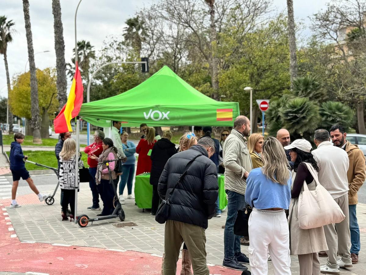 Acto de Vox en Playa de San Juan a principios de marzo.