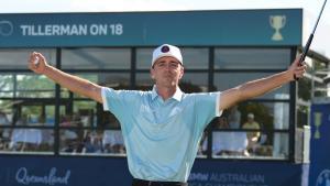 David Puig vivió un momento único con su primera victoria en el DP World Tour, que llegó en Australia