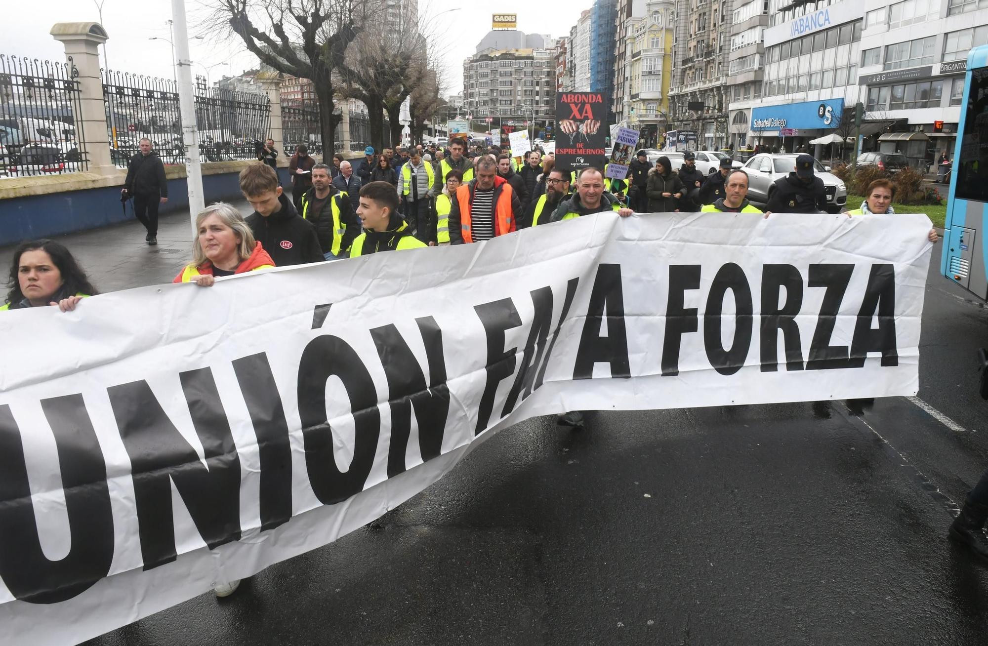 Los ganadores protestan en A Coruña