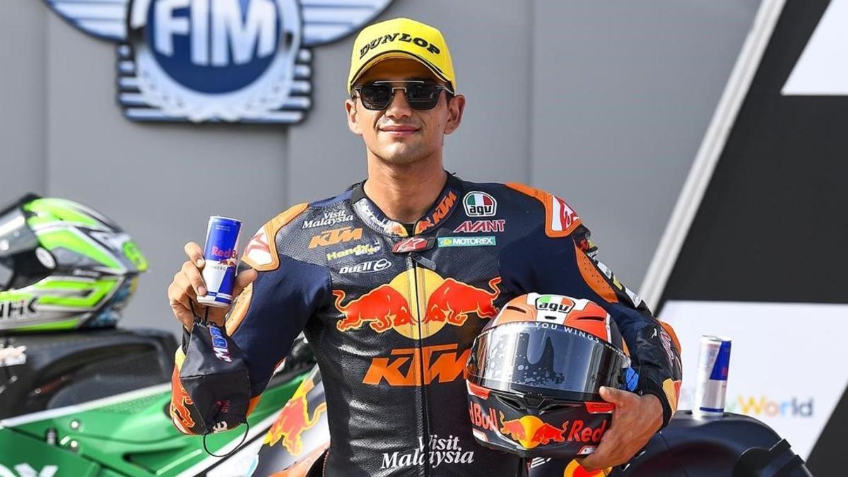 El español Jorge Martin (KTM) ha ganado, hoy, en Austria, la carrera de Moto2.