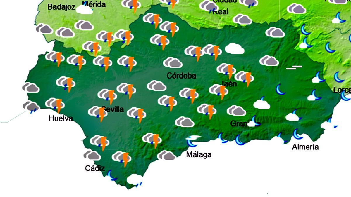 Madrugada del miércoles en Andalucía.
