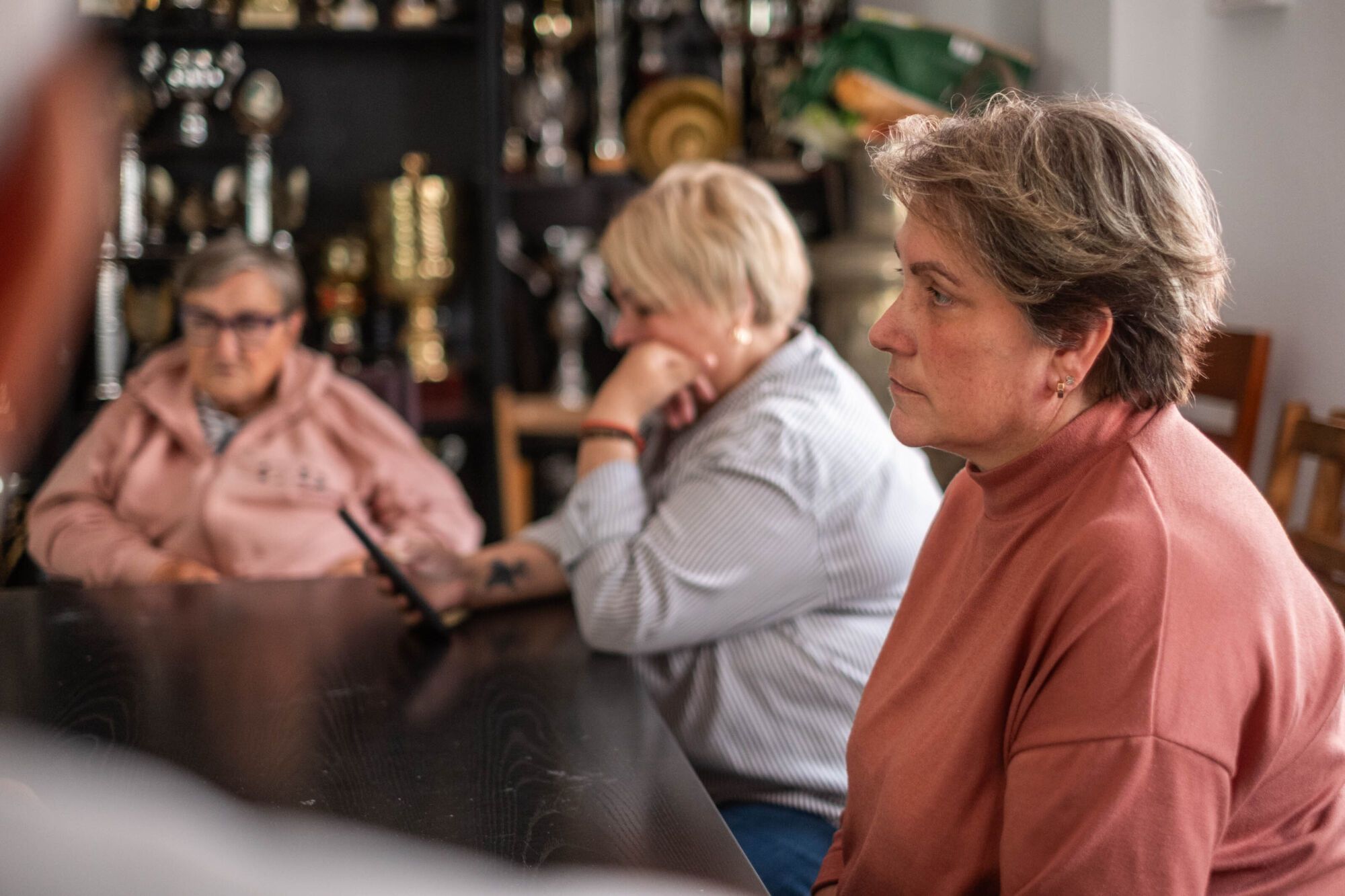 Vecinos de las viviendas del Patronato de La Candelaria, en Santa Cruz de Tenerife.