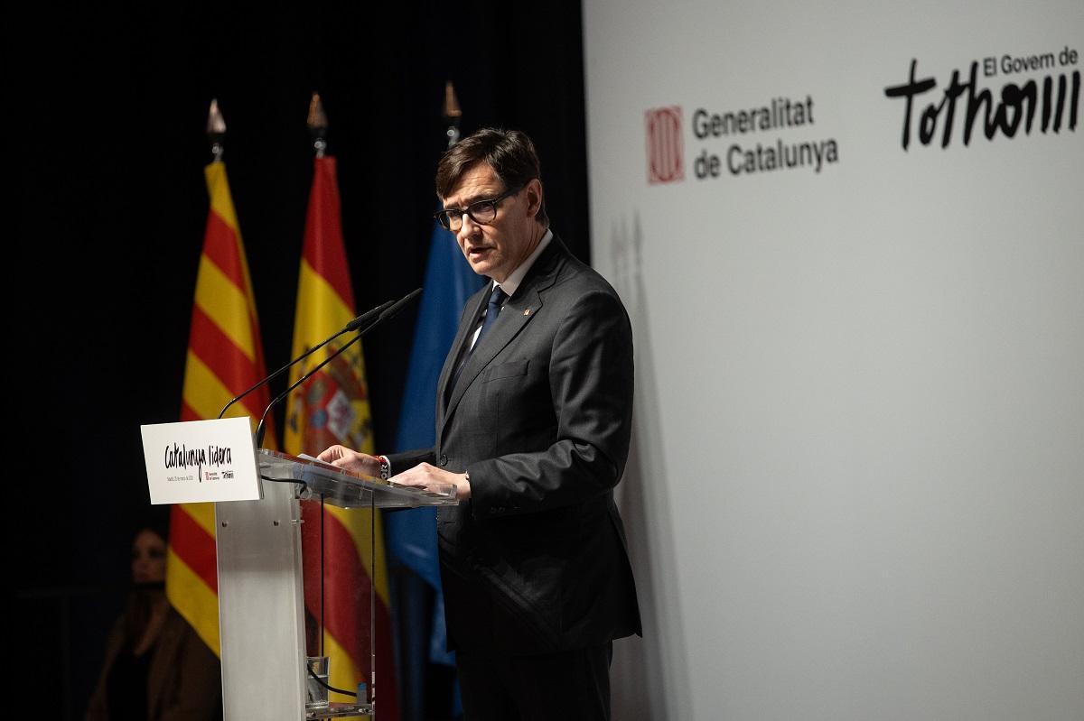 El president de la Generalitat, Salvador Illa, en una comparecencia El president de la Generalitat, Salvador Illa, en una comparecencia
