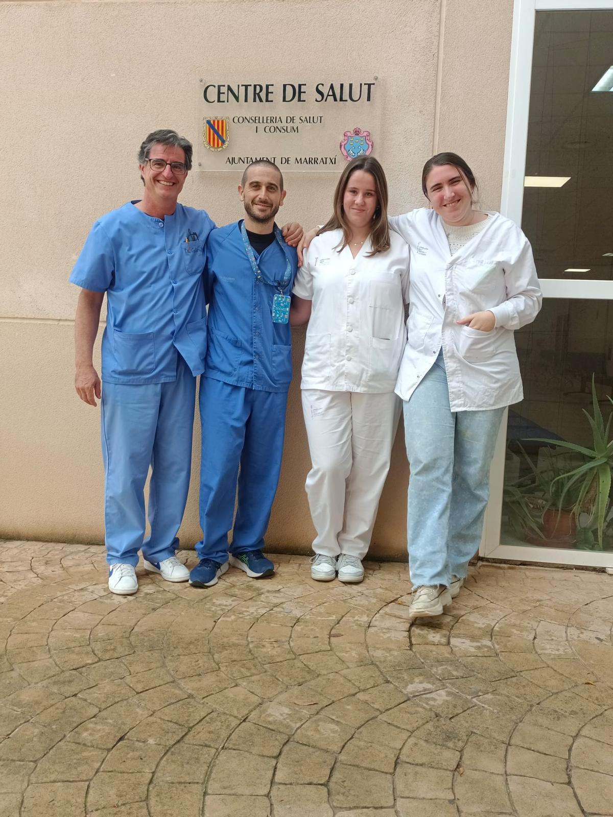 Guillem Caldentey (izquierda), con un equipo de colaboradores