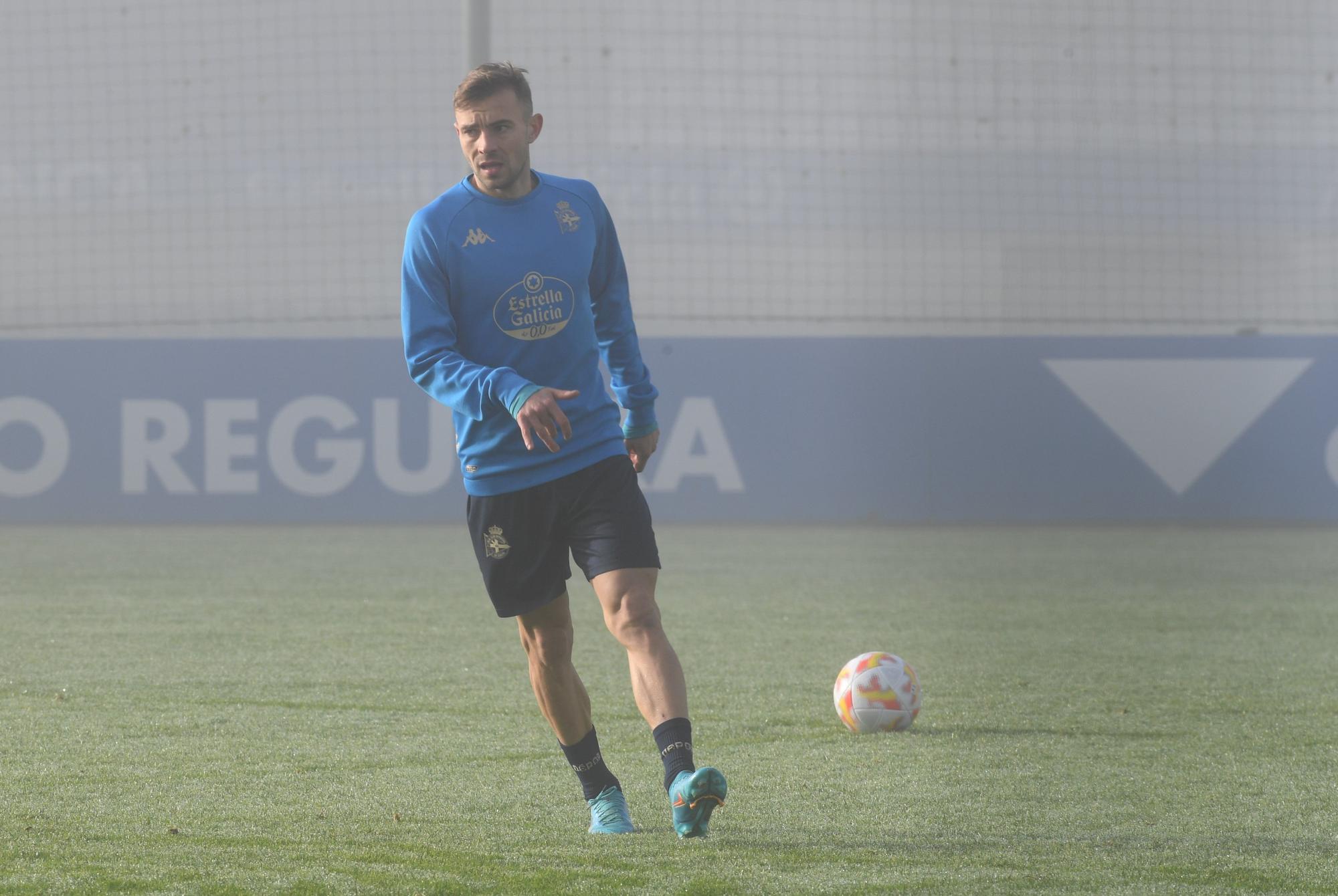 Primer día de entrenamiento de Saverio y Lebedenko con el Dépor