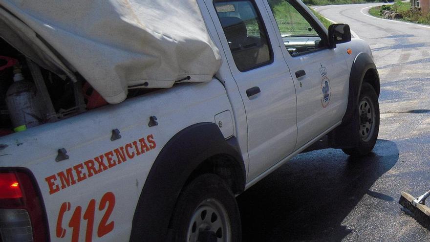 Un coche de Protección Civil de Culleredo