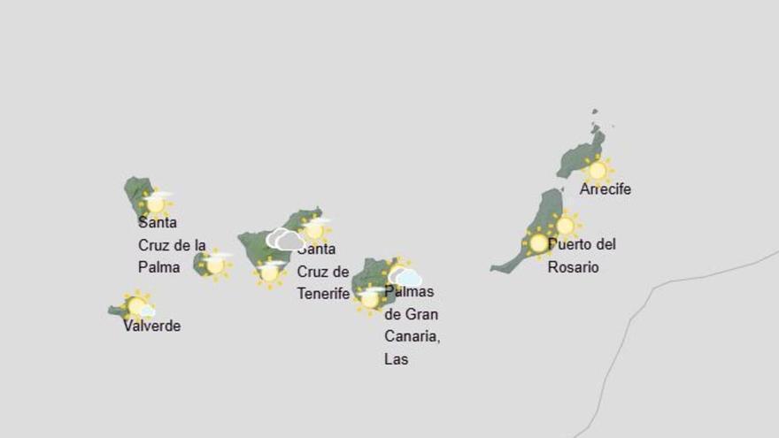 La Aemet pronostica para este viernes en Canarias ascenso de temperaturas y viento del nordeste