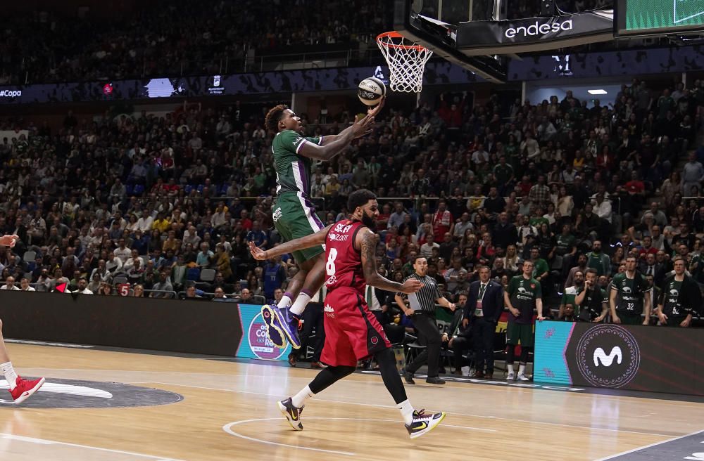 Victoria del Unicaja ante el Zaragoza en la Copa del Rey 2020.