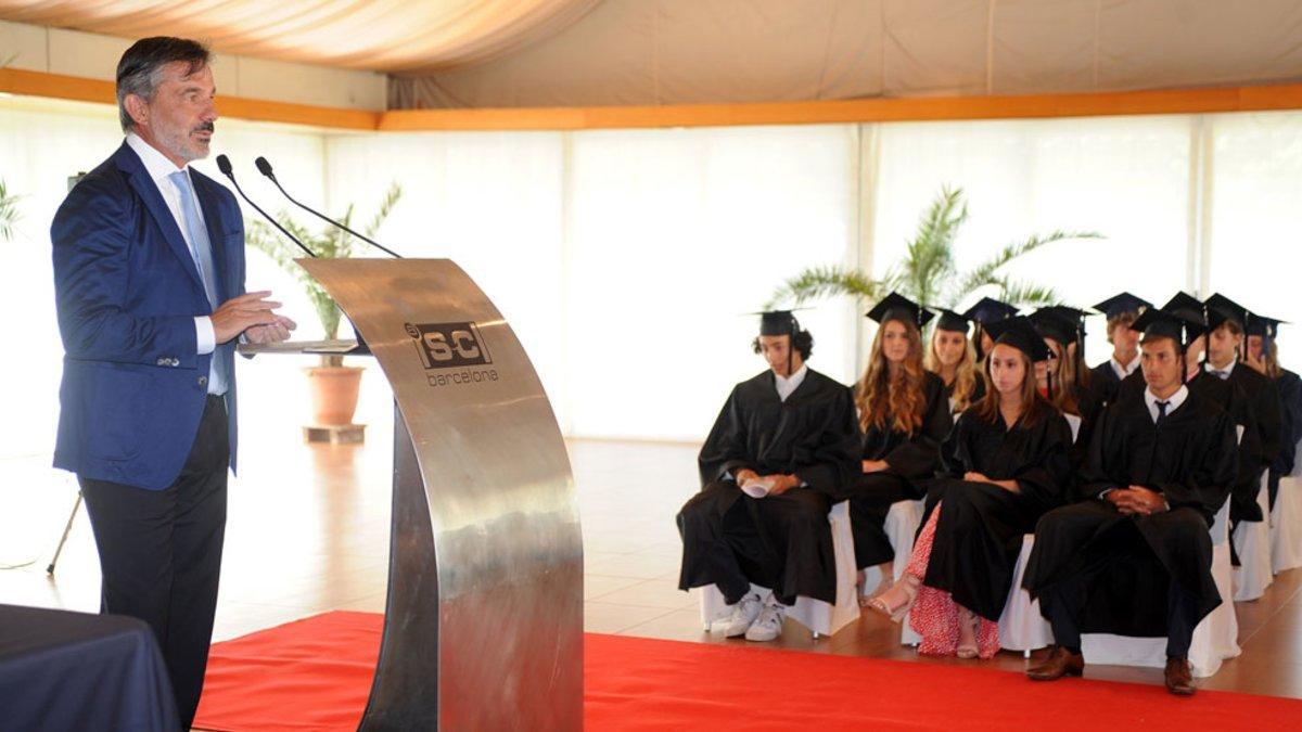 Sánchez Vicario, durante la graduación