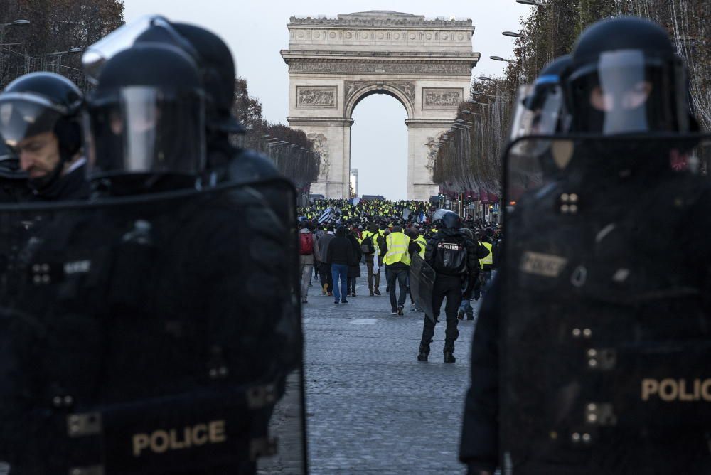 Protesta de los 'chalecos amarillos' en París