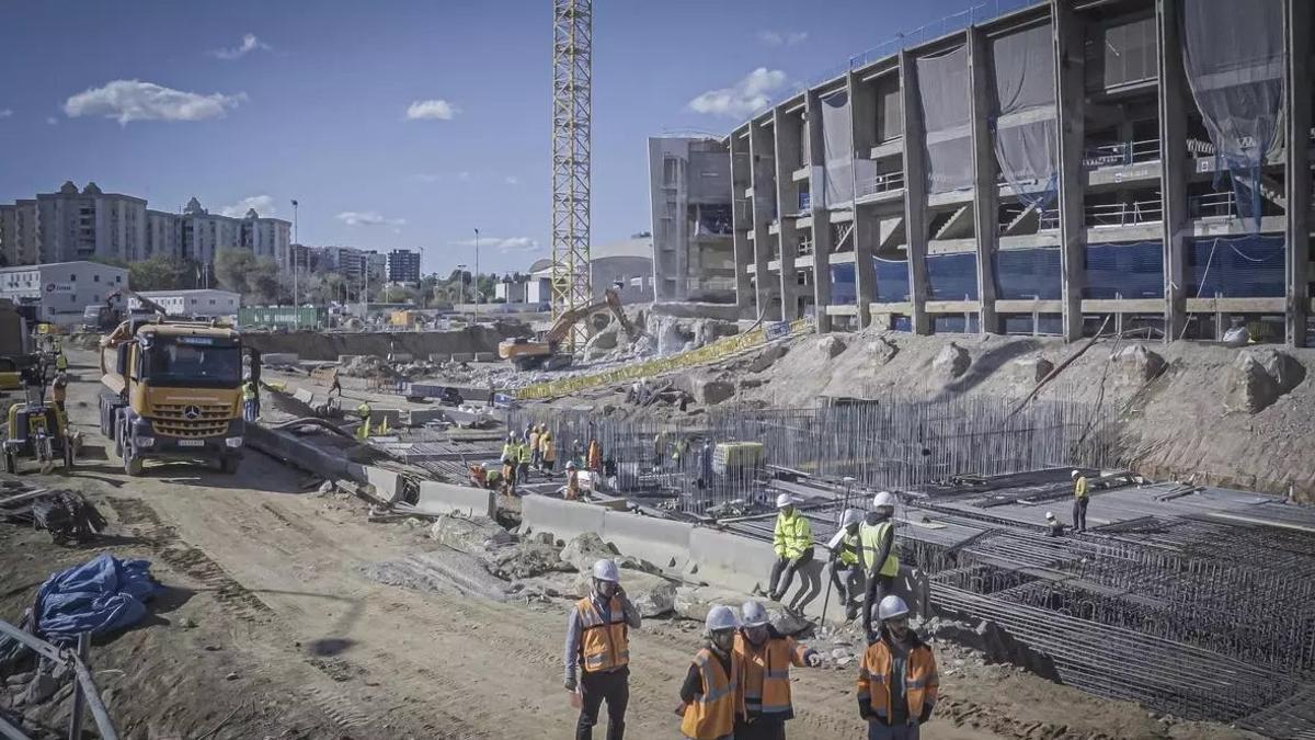 Obras del Camp Nou.