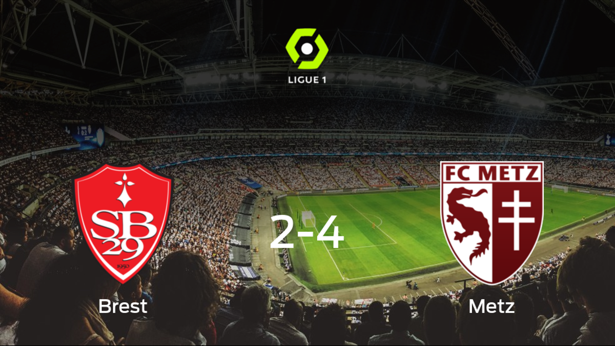 El FC Metz deja sin sumar puntos al Brest (2-4)