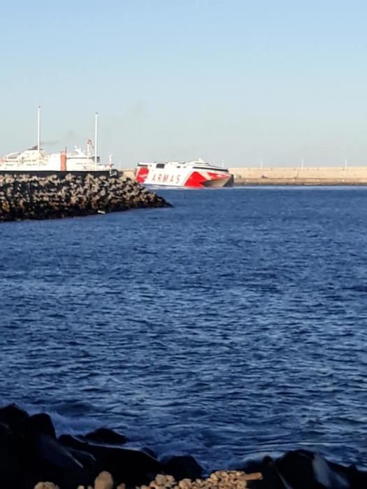 Accidente del buque de Naviera Armas Alborán en aguas de Gran Canaria