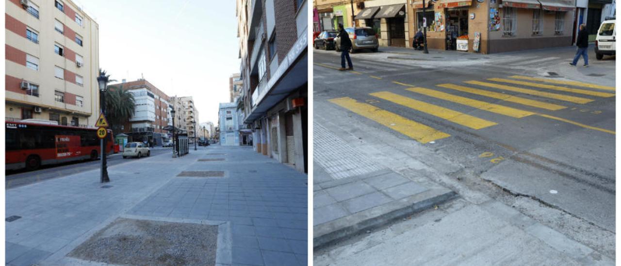 La acumulación de obras en el Cabanyal ralentiza seis semanas la reurbanización