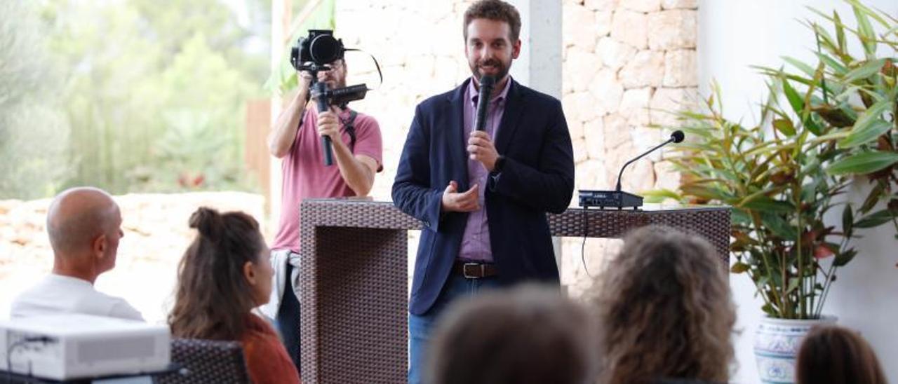 Pablo Vidarte, durante la presentación en el Ibiza Botánico Biotecnológico.