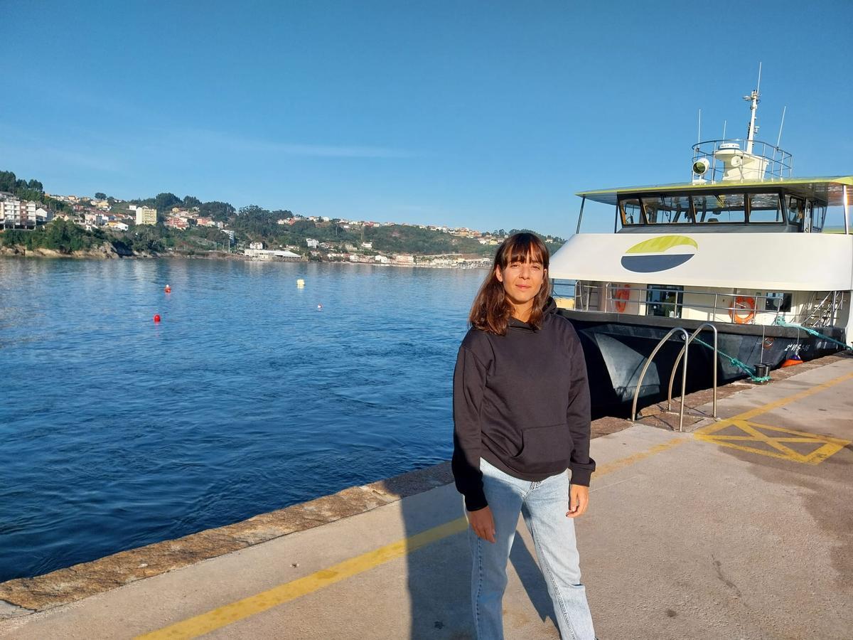 Sara Traba, cineasta participante en la tercera Residencia FICBueu en la isla de Ons. Octubre 2025