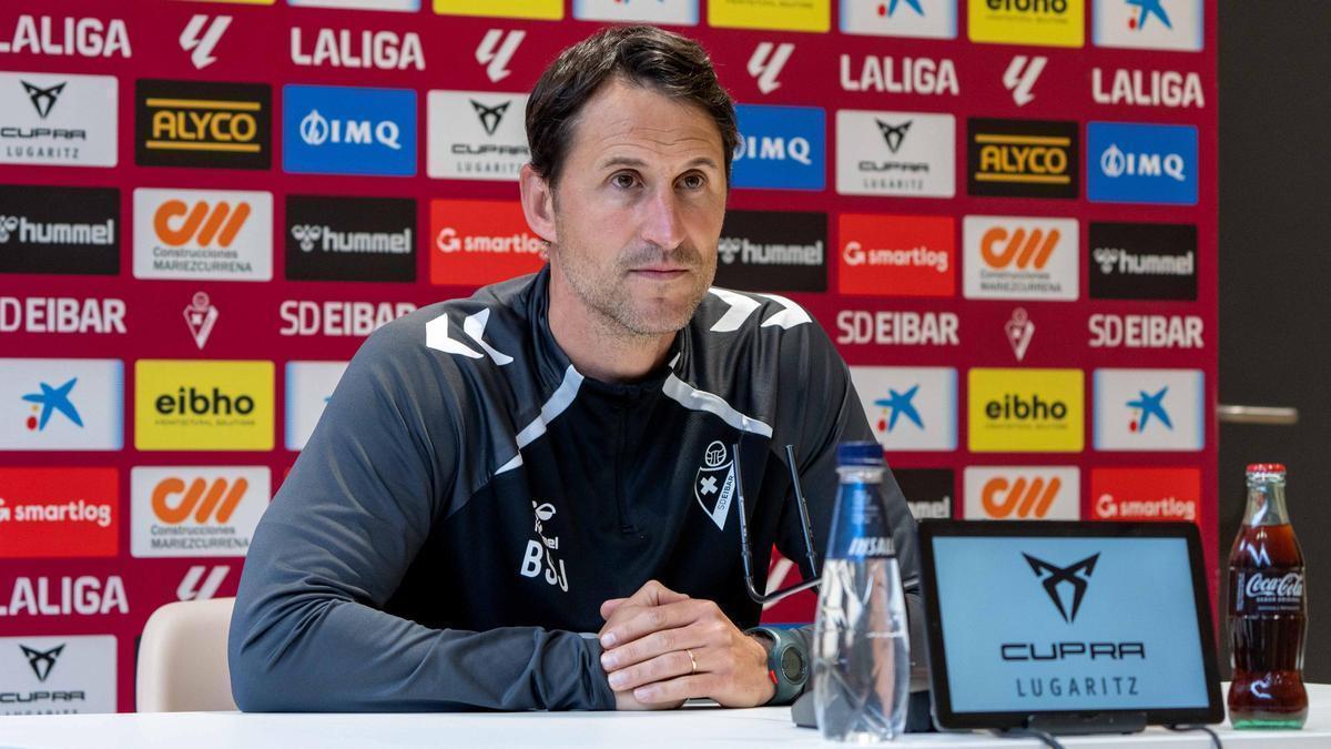 Beñat San José, entrenador del Eibar, en la previa del duelo frente al Córdoba CF.