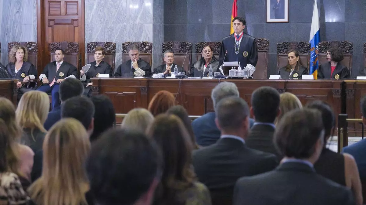 Juan Luis Lorenzo Bragado, presidente del TSJC, en la apertura del nuevo año judicial