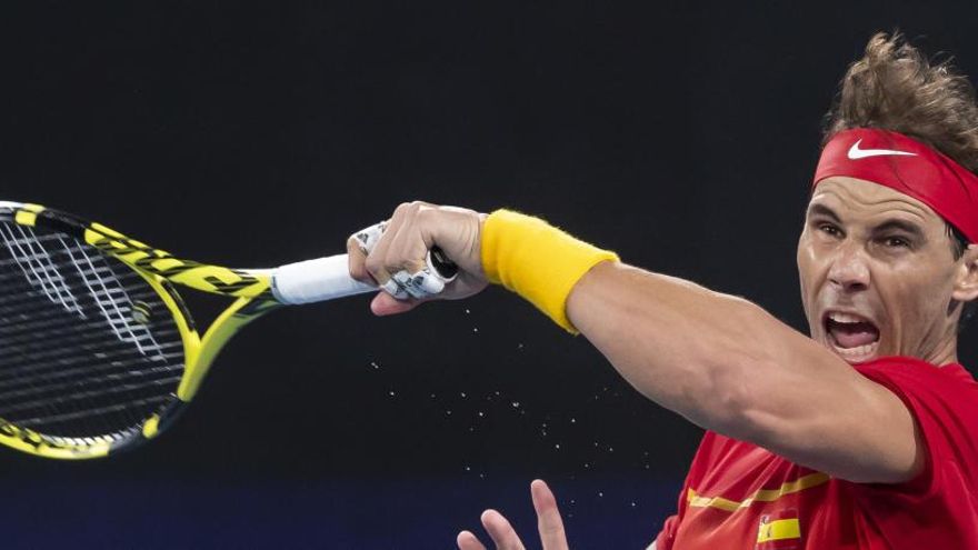 Rafa Nadal, durante el partido.