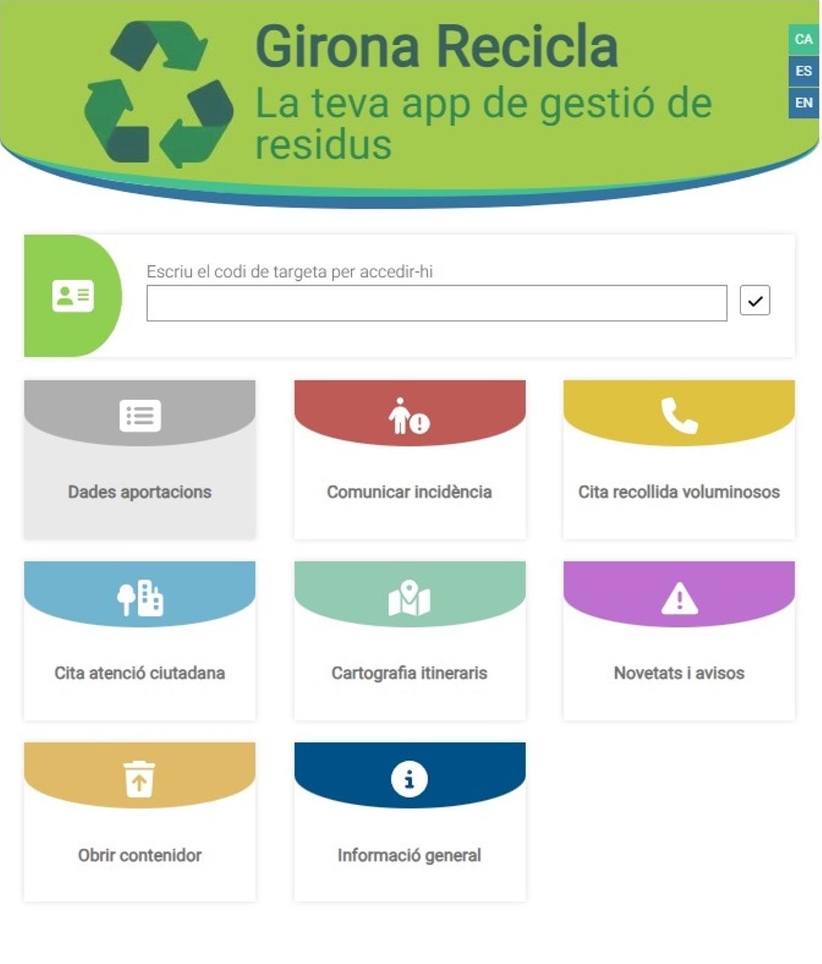 Una captura de l'aplicació.
