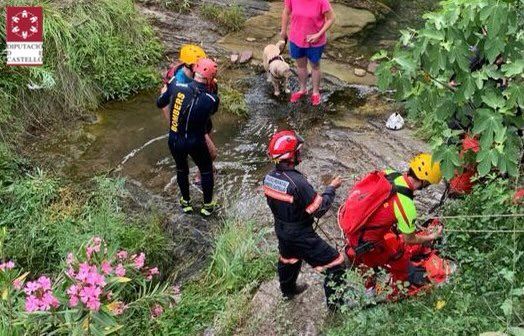 Rescate de un senderista atrapado en una poza en Alcudia de Veo