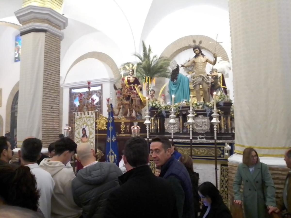 La imagen del Resucitado de Rute, en su iglesia.