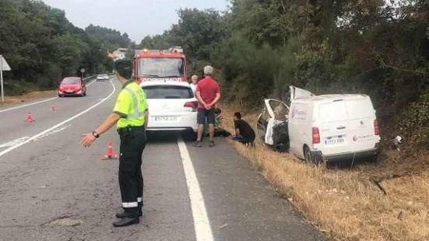 Estado del vehículo en el siniestro de Taboadela.  // FdV