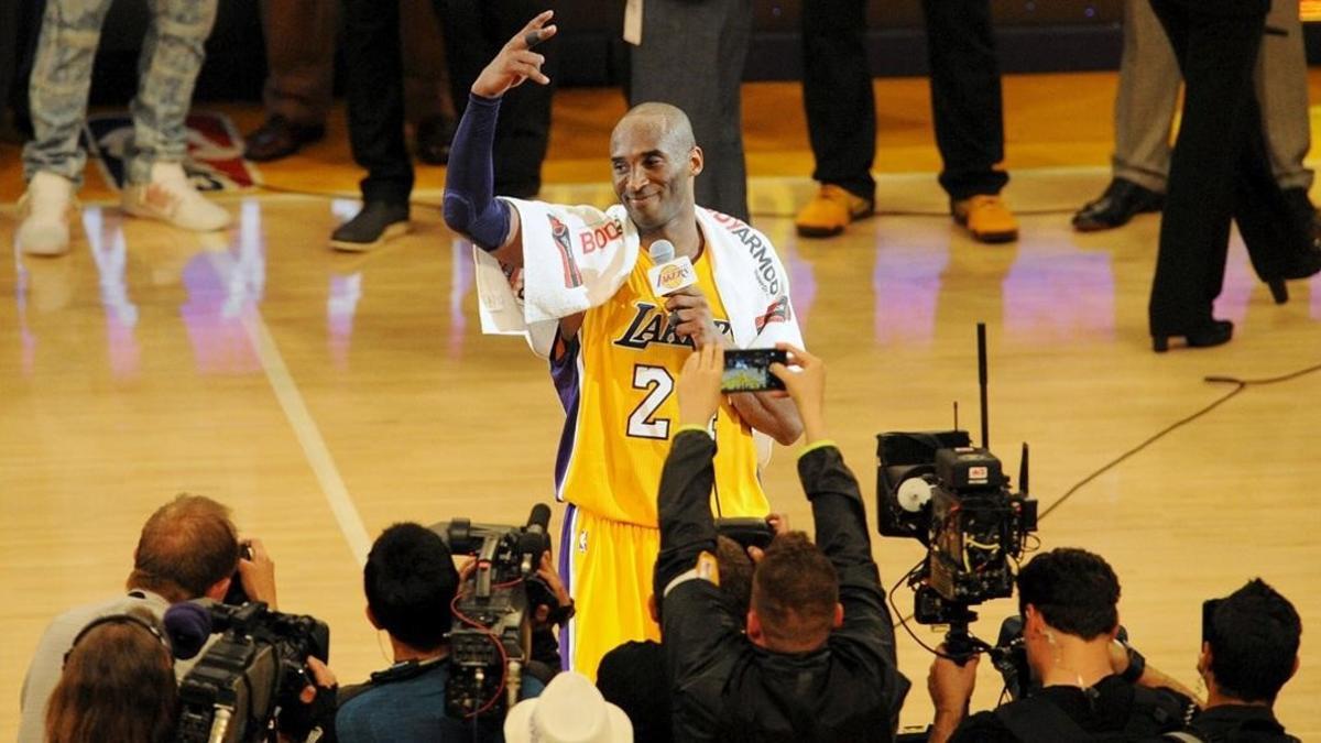 Kobe Bryant, al término del partido