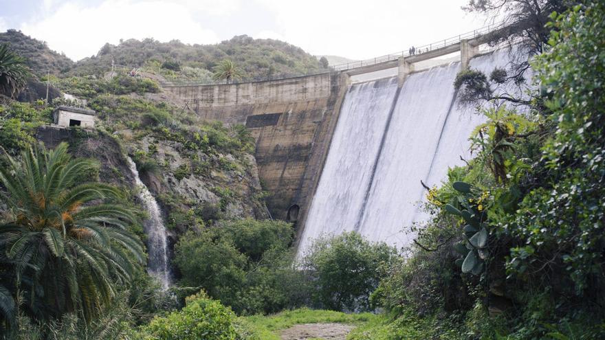 Los embalses de La Gomera, a rebosar tras el paso de Therese
