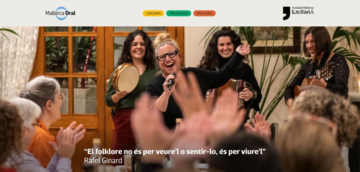 Imagen de la portada del portal web mallorcaoral.cat