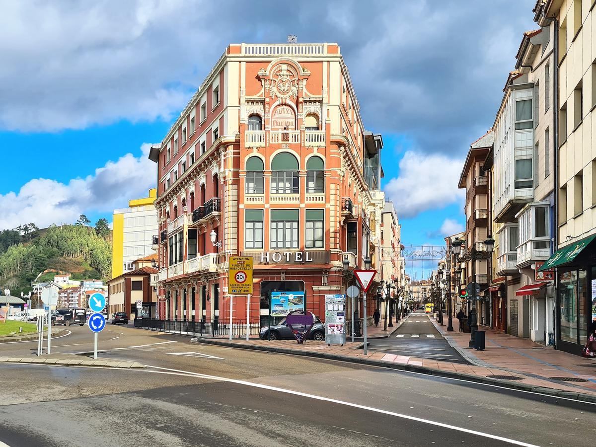 El hotel Marina, en Ribadesella.