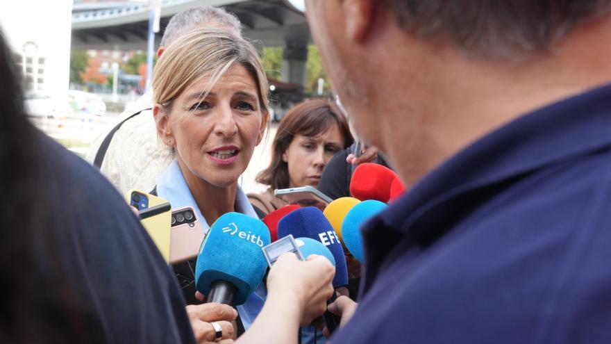 Yolanda Díaz: &quot;Todo el Gobierno debe dar soluciones a los bolsillos de ciudadanos&quot;