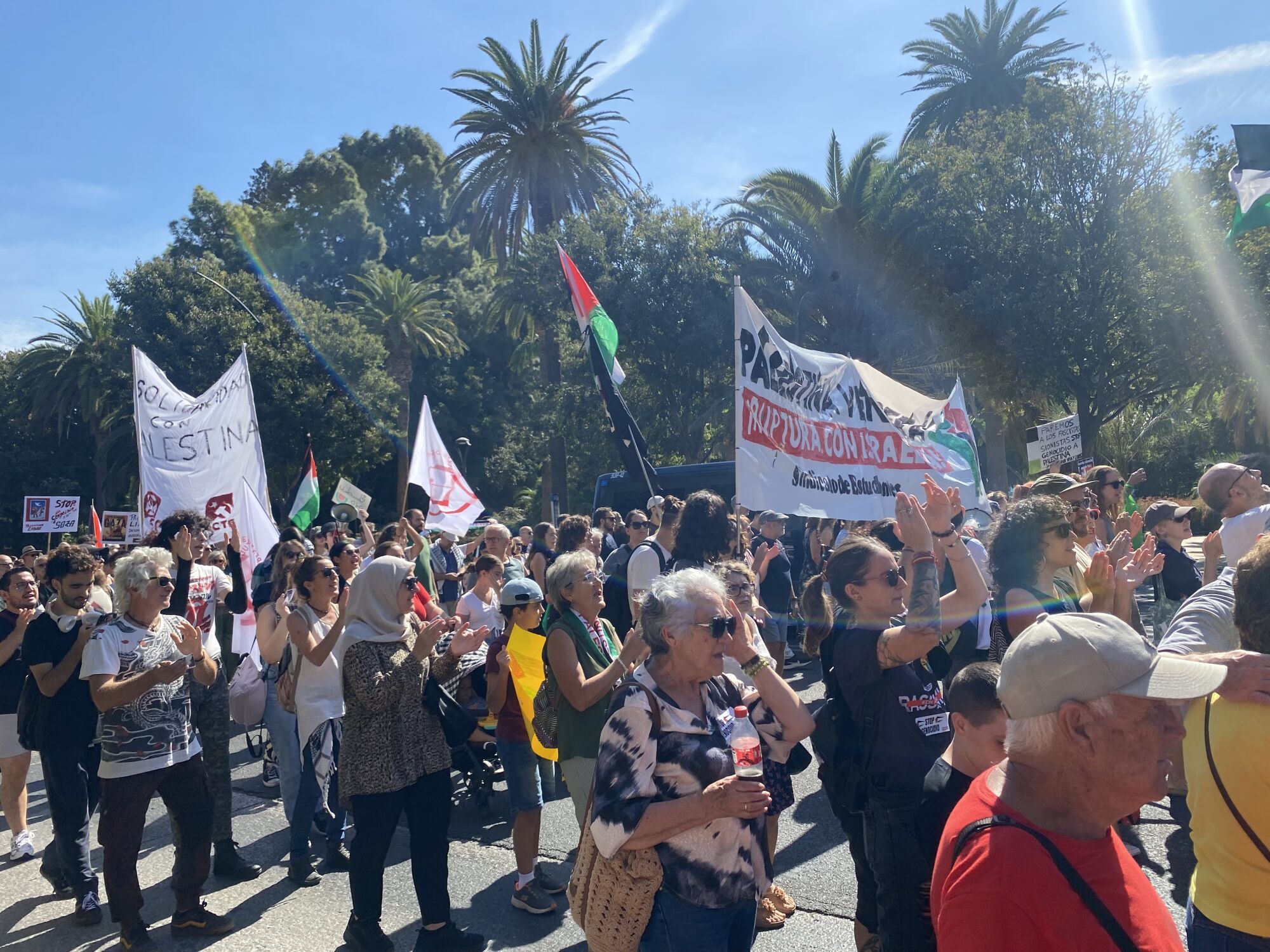 Manifestación en Málaga en favor del pueblo palestino