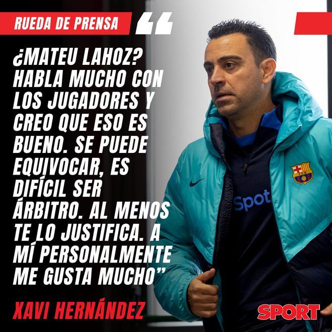 Del elogio a Mateu al plan con Yamal: las frases de Xavi en rueda de prensa