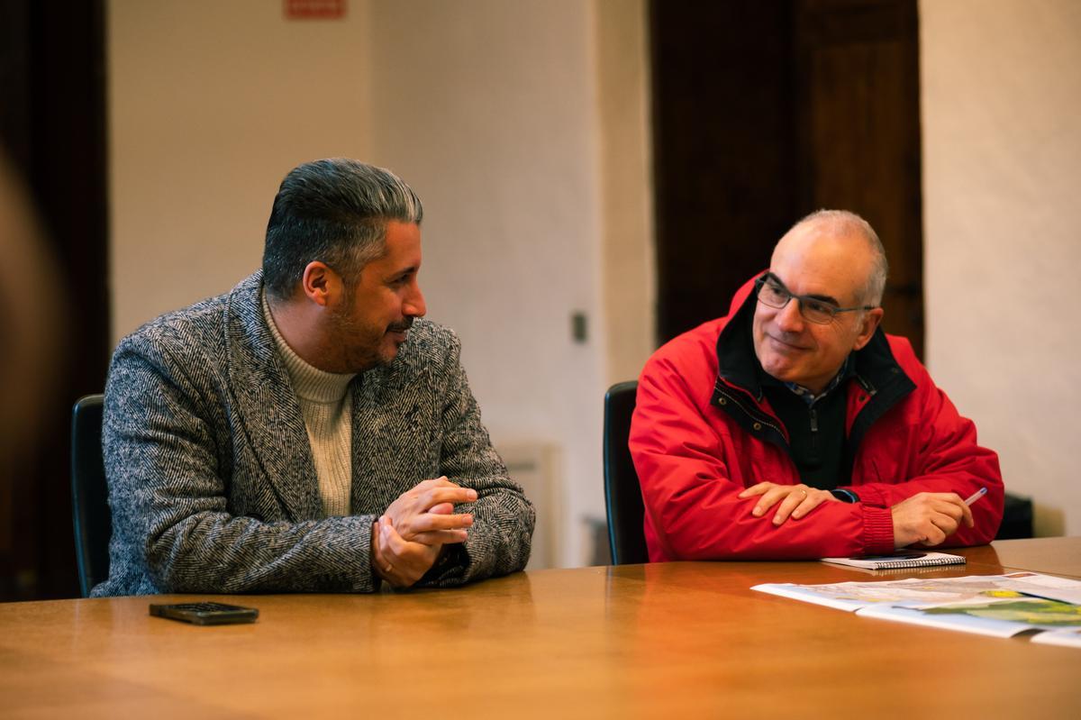 El alcalde (i), durante la presentación del PEMU.