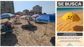Se busca sombrilla sola y abandonada: la original campaña para acabar con la "okupación" en las playas