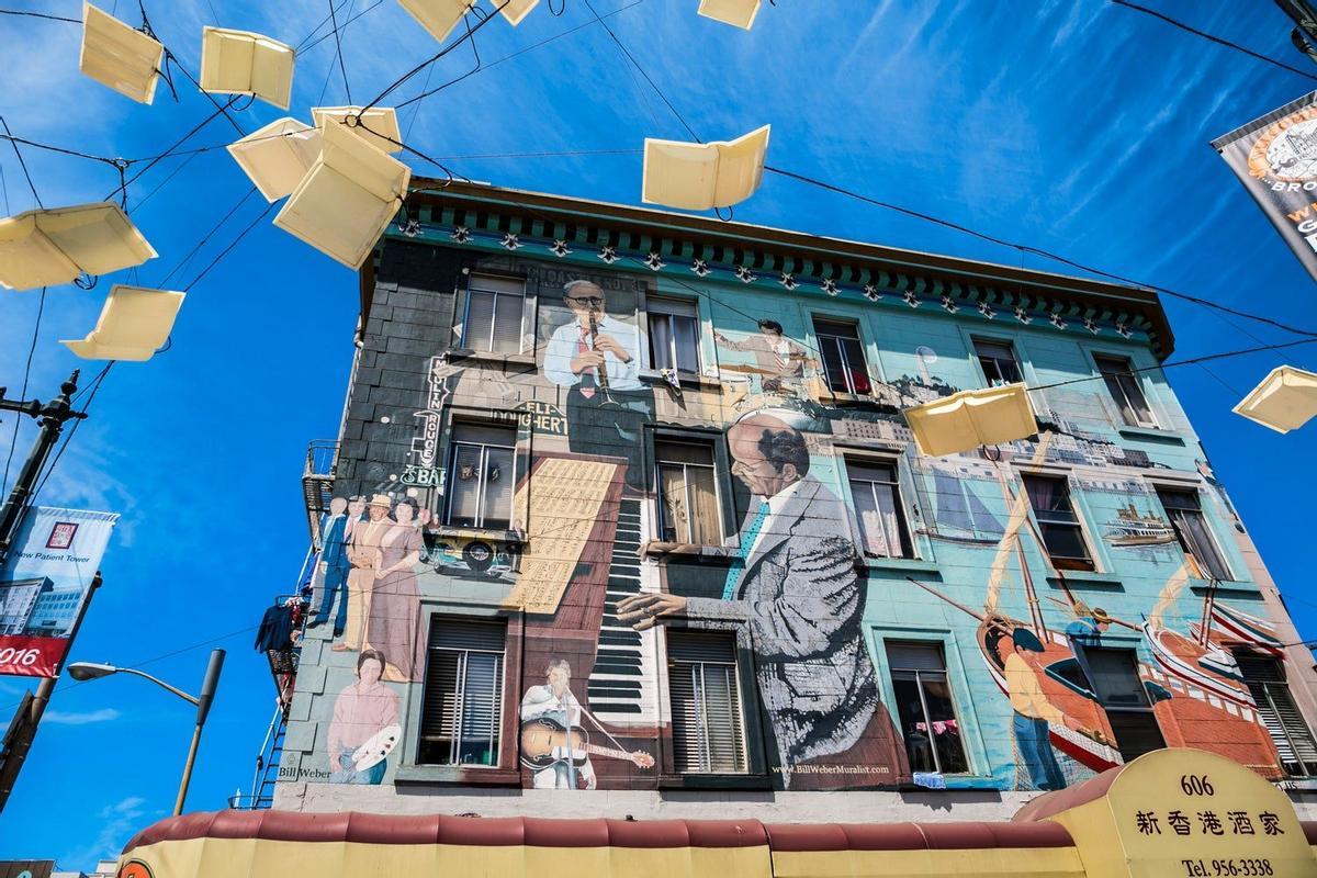 Fachada del barrio italiano de San Francisco