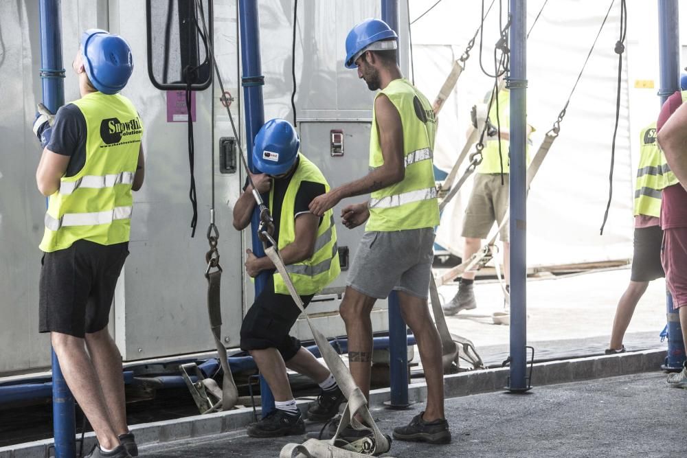 La compañía inicia en el recinto de Rabasa el montaje de la gran carpa de su espectaculo 'Totem'