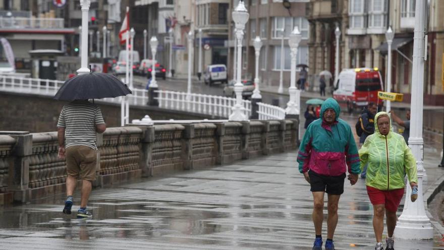 Lluvia en Gijón este lunes