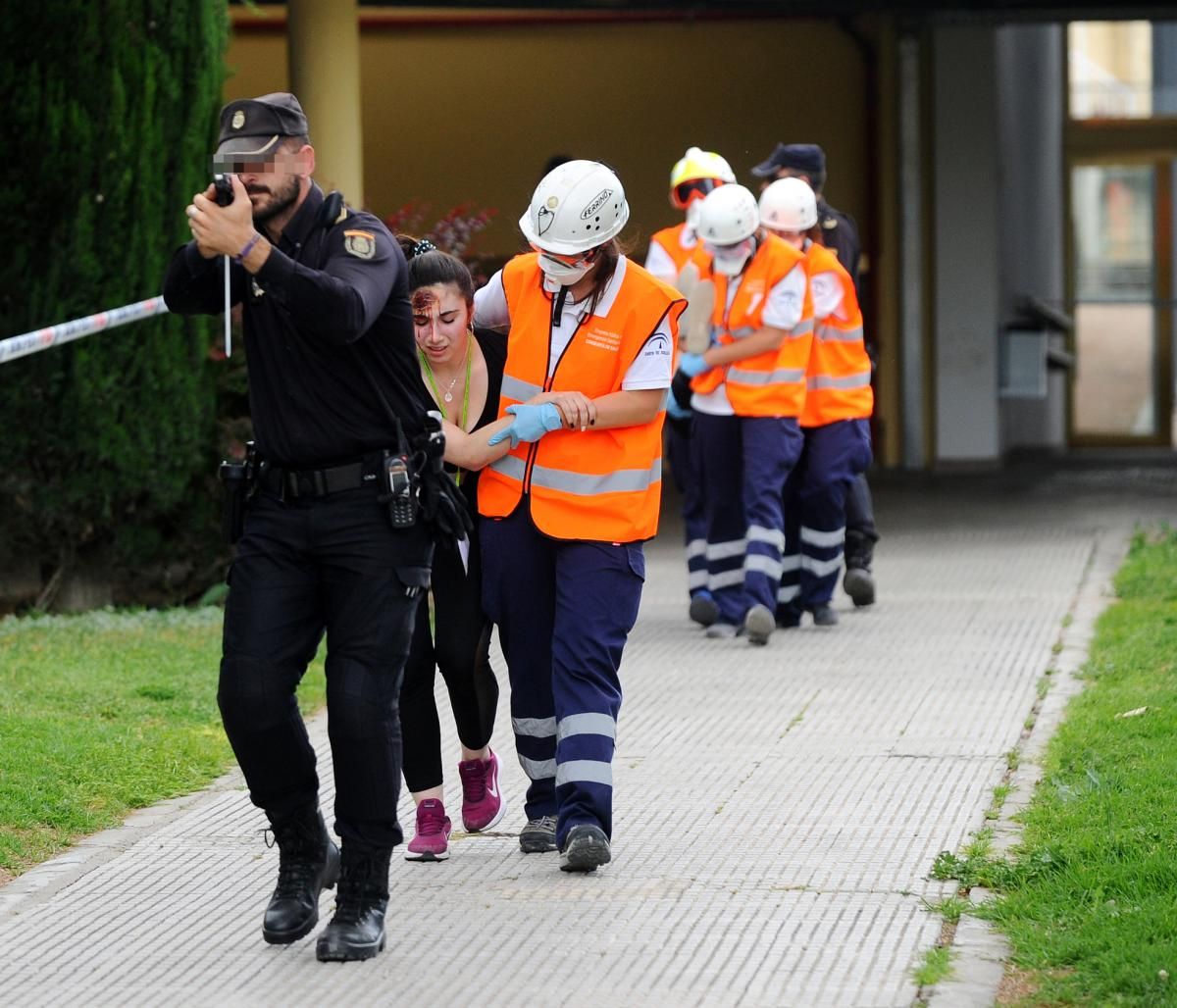 Simulacro de atentado terrorista en la Facultad de Medicina