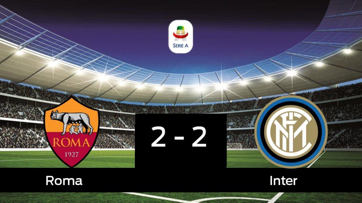 El Inter consigue un empate a dos frente a la Roma