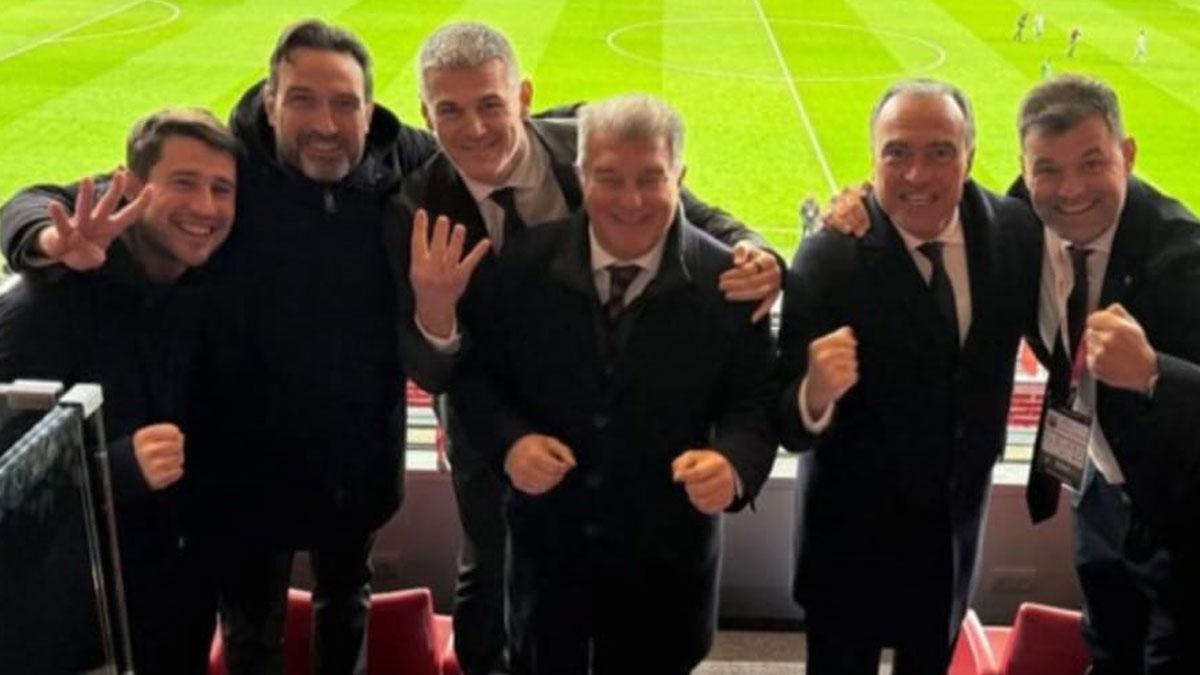 Alegría de Laporta, Bojan y compañía en el Metropolitano